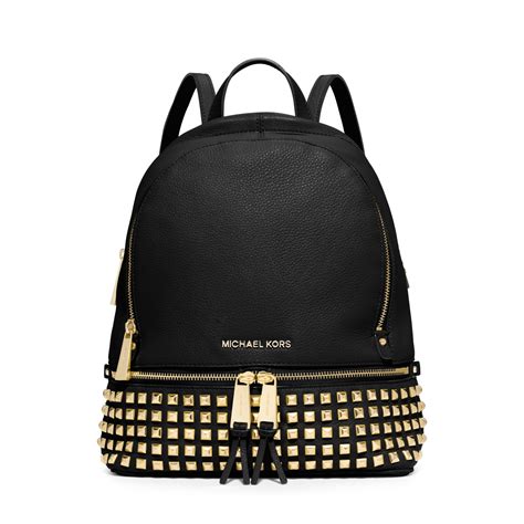 michael kors black studded backpack|michael kors rucksack sale.